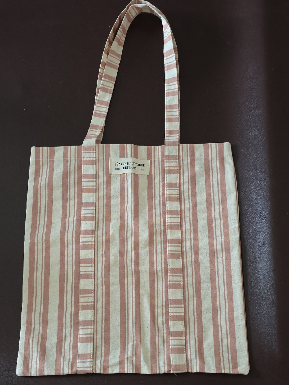 Sezane Pink and White Limited Edition Tote Bag